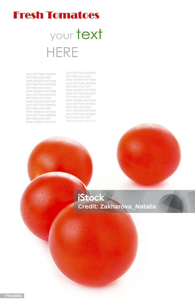 Tomate Cereja isolado a branco - Royalty-free Agricultura Foto de stock