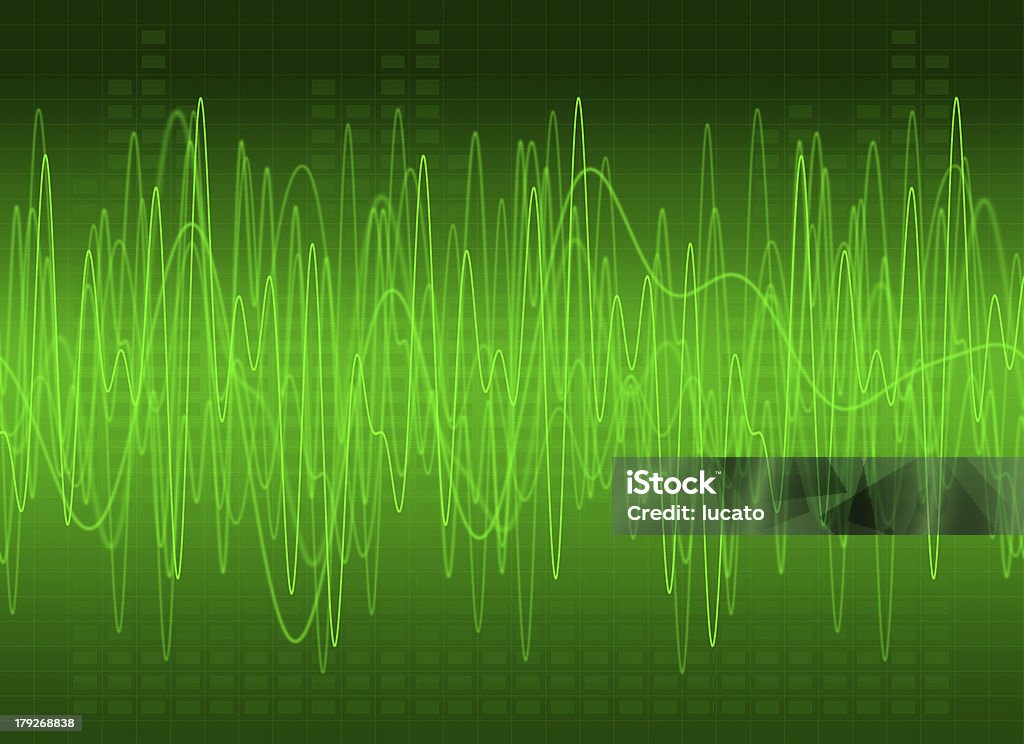 抽象的な背景の緑のサウンド 2 - エレクトロニクス産業のロイヤリティフリーストックフォト