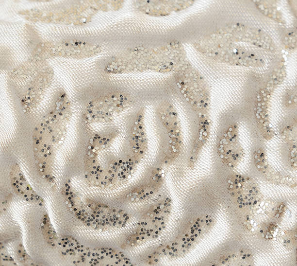 istock Drape of white satin with glitter 179268844