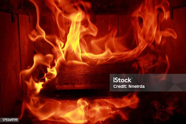 Fire Flames Stock Photo - Download Image Now - Black Color, Bonfire, Campfire