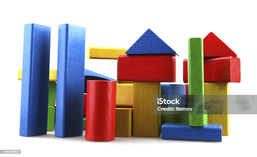 木製ビルディングブロック - おもちゃのロイヤリティフリーストックフォト