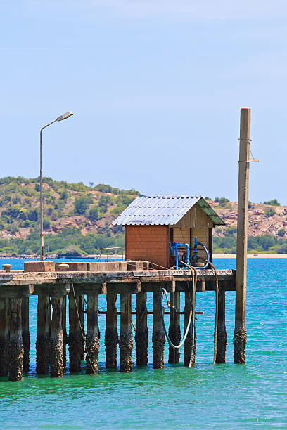 Wooden bridge to the old sea port
