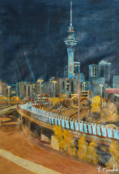 istock Painting of Auckland City 1792714349