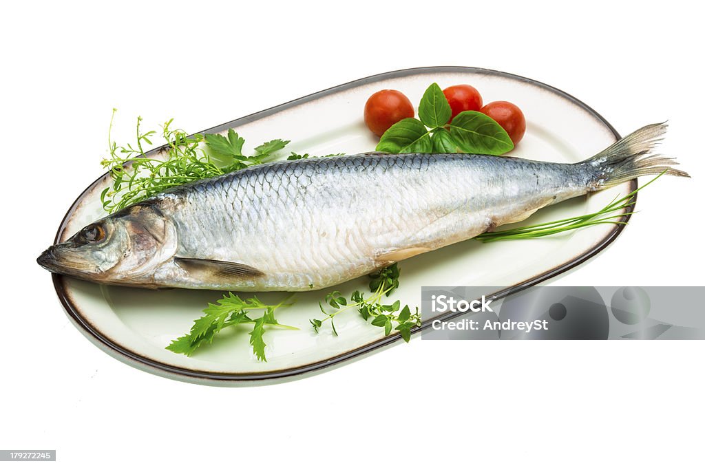 Marinado herring con hierbas - Foto de stock de Alimento libre de derechos