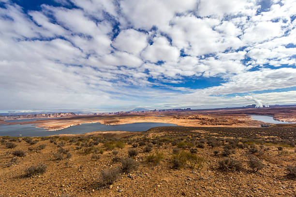 lake powell lake Powell and Glen Canyon, Arizona and Utah, USA gunsight butte stock pictures, royalty-free photos & images