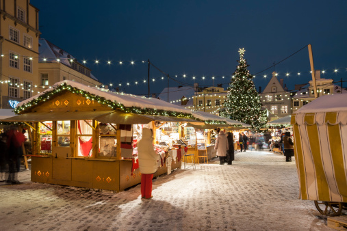 The Christmas market in Tallinn, Estonia