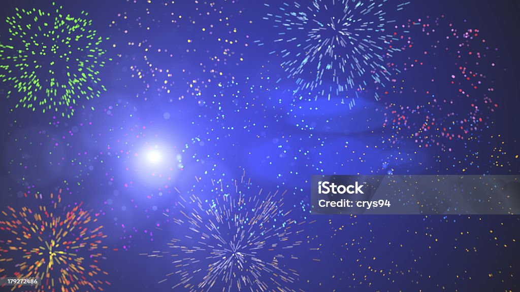 Fuochi d'artificio Candela magica Cluster - Foto stock royalty-free di Arancione