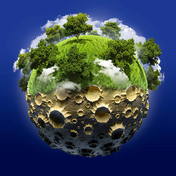 istock Green Planet half lifeless moon 179273056