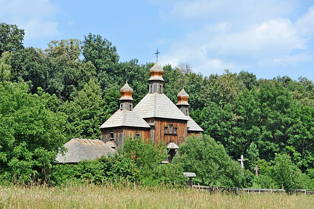istock Antique wooden church 179273093