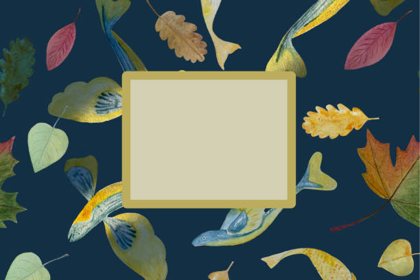 istock Watercolor hand drawn banner with colorful fishes 1792732069