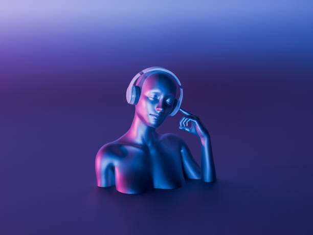 istock Neon Mannequin with Headphones 1792737510