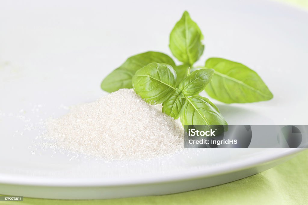 バジル、甘蔗糖 - オーガニックのロイヤリティフリーストックフォト