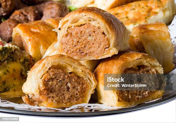 Mini Sausage Rolls Stock Photo - Download Image Now - Sausage Roll, Small, Gourmet