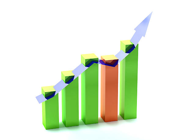 Business bar graph stock photo