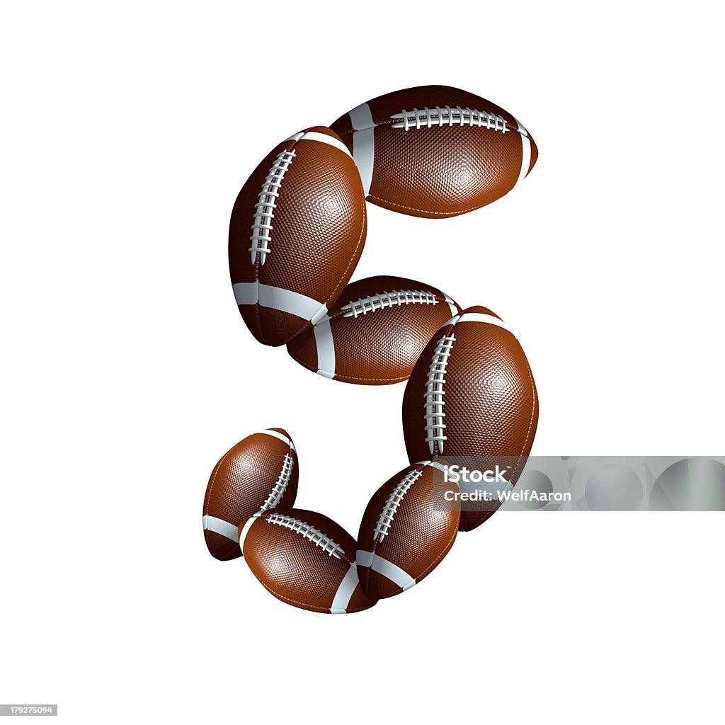 Американский футбол значок Число 5 - Стоковые фото Абстрактный роялти-фри