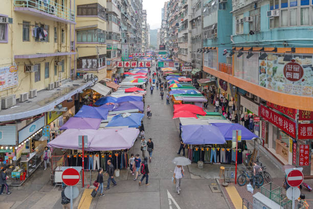 fa yuen street - multi colored sports shoe horizontal editorial zdjęcia i obrazy z banku zdjęć