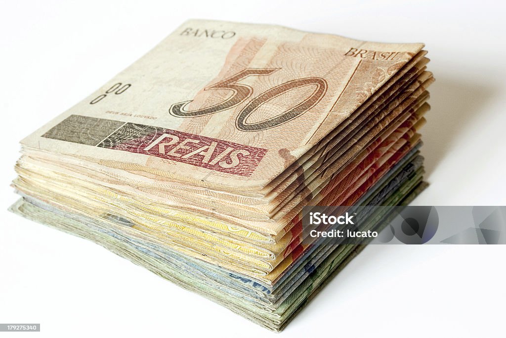 Brasilianische Geld pile - Lizenzfrei Anreiz Stock-Foto