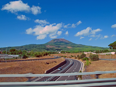 The view on Volcano Vesuvius in Italy