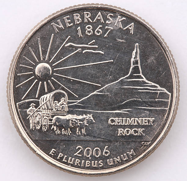 Nebraska State Quarter stock photo