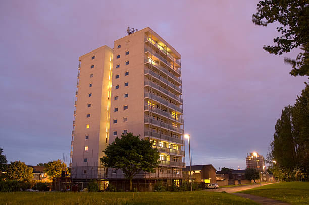 istock Urban flats at dusk. 179275967