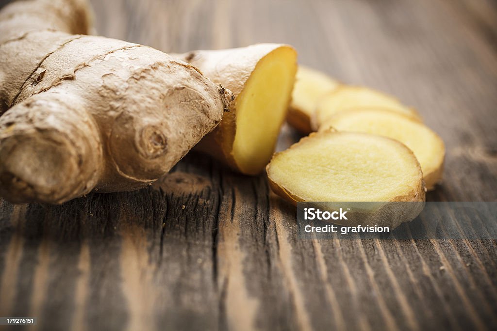 Ginger Close up of fresh ginger Condiment Stock Photo