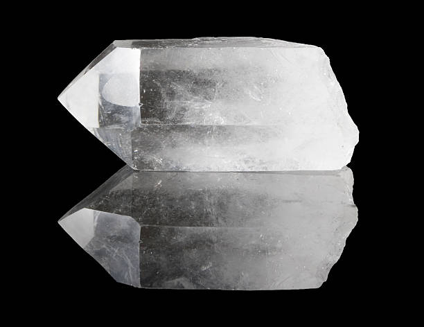 Clear Quartz Crystal Point stock photo