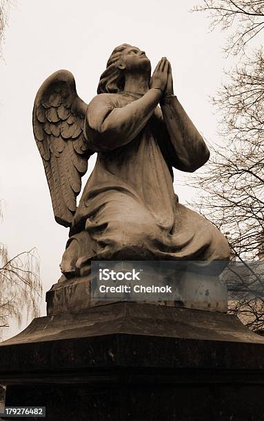 Foto de Angel Sépia e mais fotos de stock de Apodrecer - Apodrecer, Escultura, Planta murcha