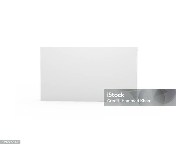 3d Empty White Rectangular Box Mockup For Pharmacy Packaging Concept ...