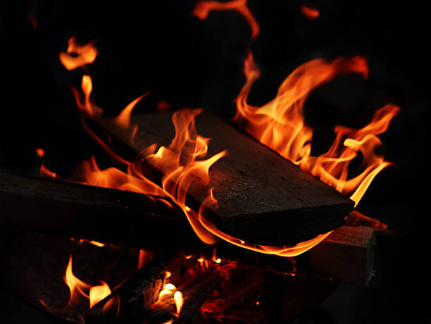 Fire flames stock photo