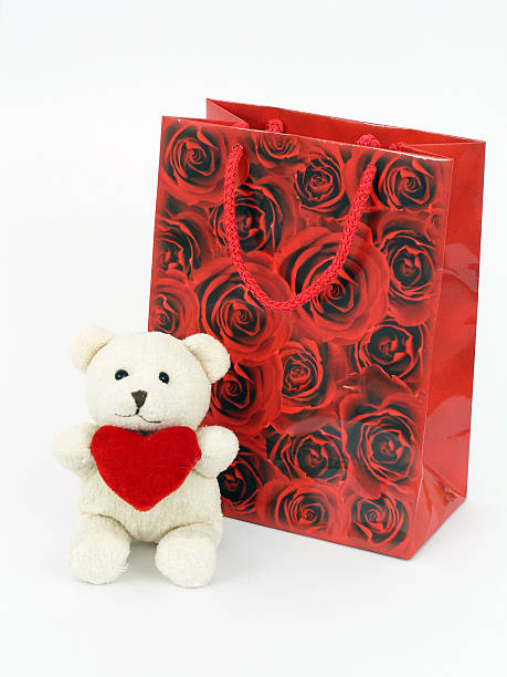 istock Valentine gift bag and teddy bear 179278065