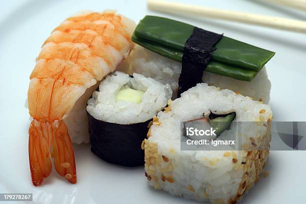 맛있는 스시 갑각류에 대한 스톡 사진 및 기타 이미지 - 갑각류, 건강관리와 의술, 건강한 생활방식