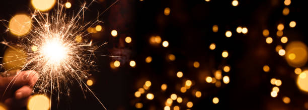 istock Sparklers at new years night 1792784789