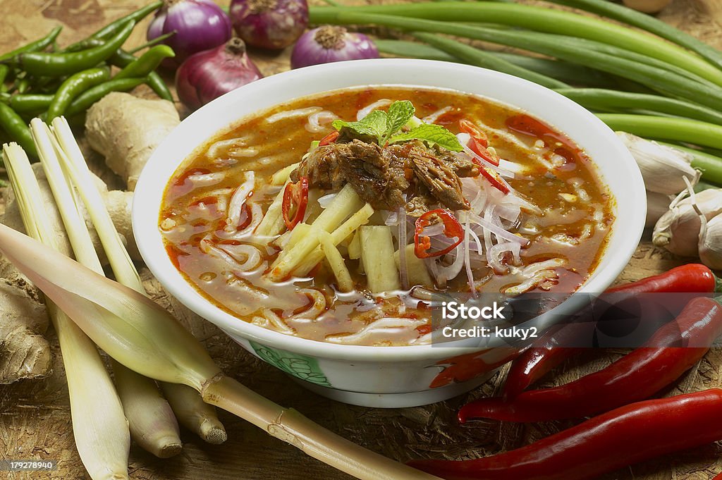 Curry Laksa Asian Malay traditional food Penang State Stock Photo