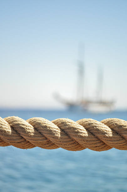 rope and ship stock photo