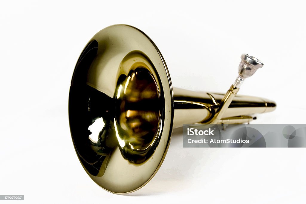 trombone - Foto de stock de Fundo Branco royalty-free