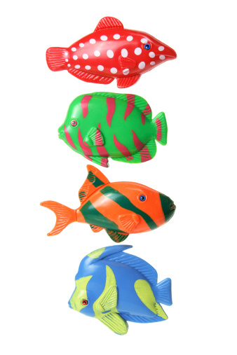 Toy Fishes on White Background