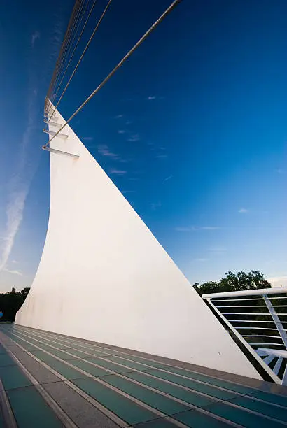 This is the sundial bridge in Redding, California.