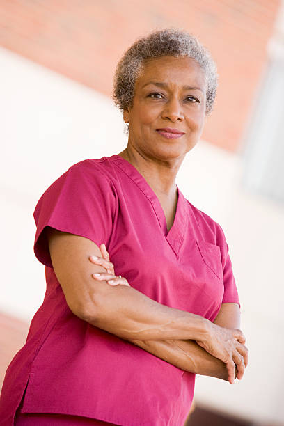 istock Nurse Standing Outside A Hospital 179280322