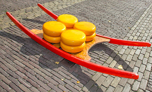 치즈마켓 in 알크마르, the netherlands - alkmaar cheese market 뉴스 사진 이미지