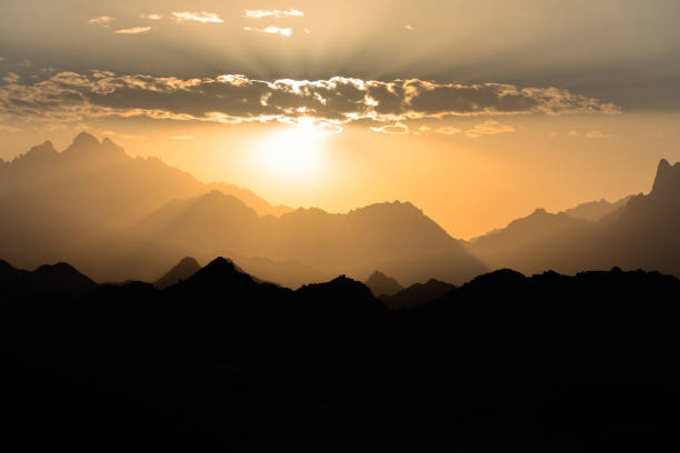 istock Colorful sunset on top of the mountains 1792807703