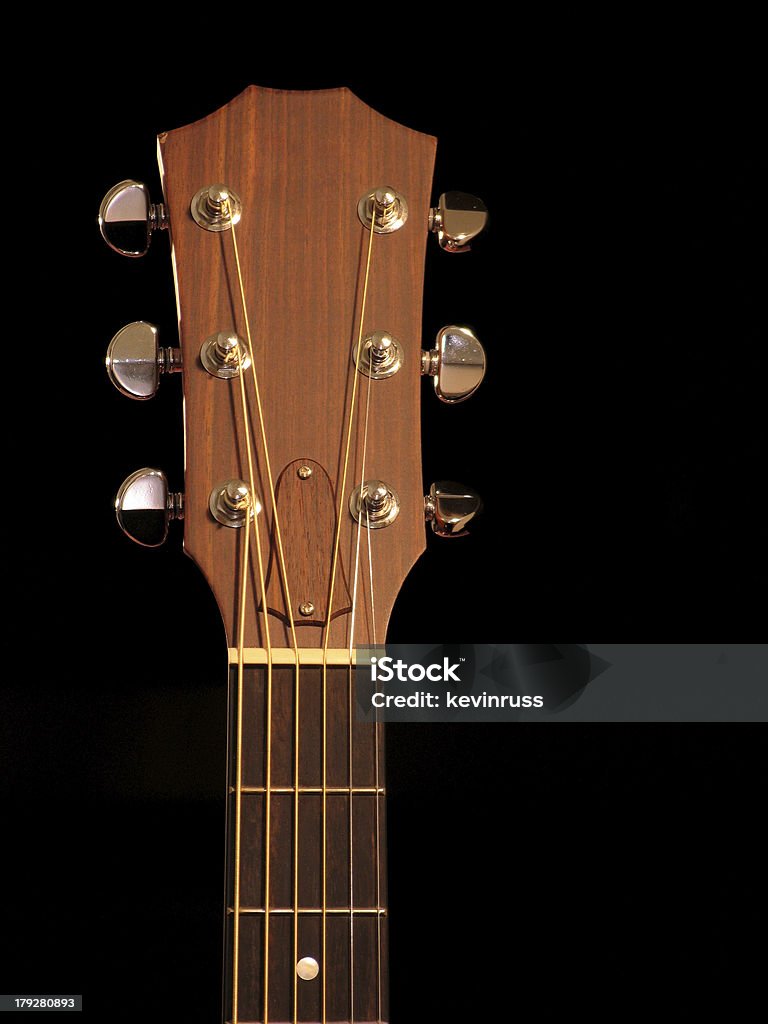 Tête d'une acoustique guitare en bois - Photo de Arts Culture et Spectacles libre de droits