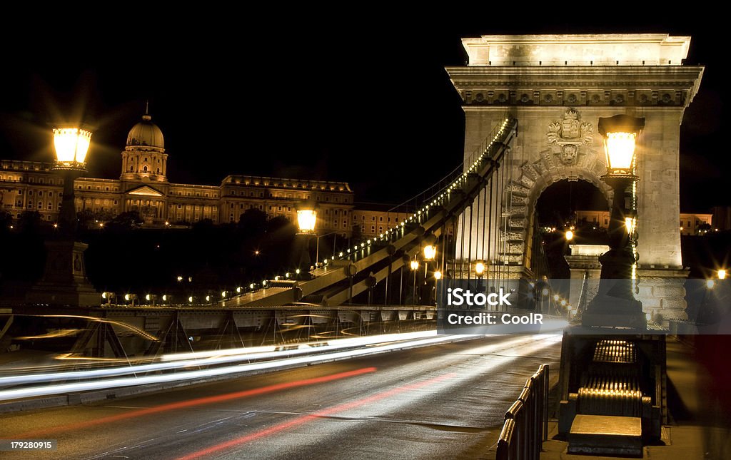 Budapest par nuit - Photo de Bleu libre de droits