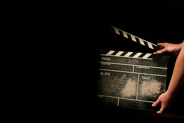 film clapper conseil - movie slate photos et images de collection