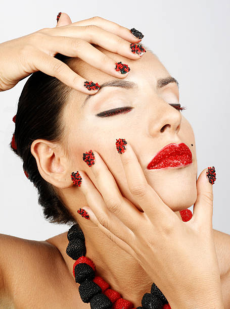 Beauty mullberry make-up stock photo