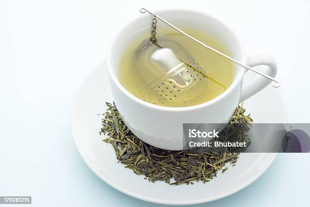 Zielona Herbata Z Infuser - zdjęcia stockowe i więcej obrazów Aluminium - Aluminium, Bez ludzi, Biały