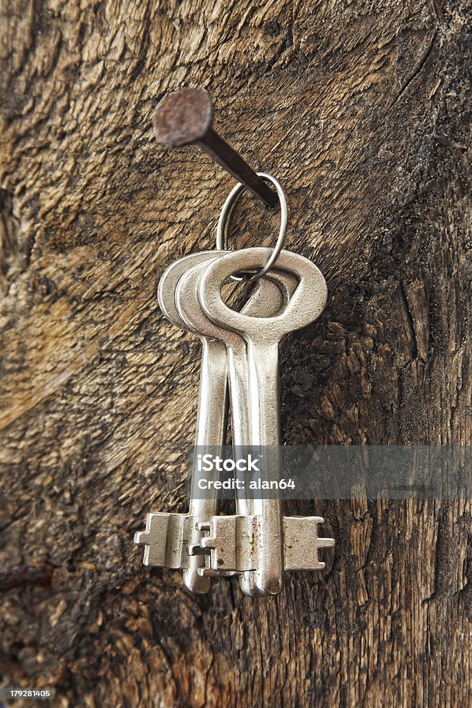 Забыли ключи на старый ногтей - Стоковые фото Без людей роялти-фри