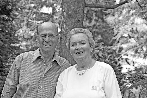 istock Happy couple in their sixties (B/W) 179281690