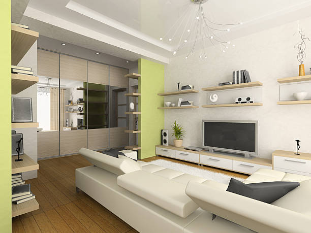 istock Interior of modern drawing-room 3D rendering 179281871