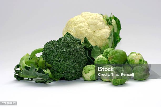 Cabbage Family Stock Photo - Download Image Now - Brussels Sprout, Broccoli, Arranging