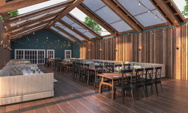 istock Luxurious outdoor upscale restaurant 1792819948